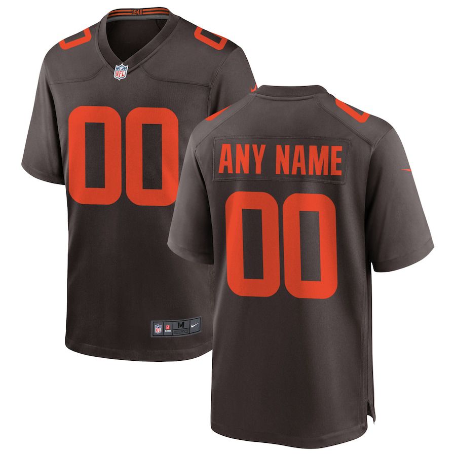 Men Cleveland Browns Nike Brown Alternate Custom Game NFL Jersey->cleveland browns->NFL Jersey